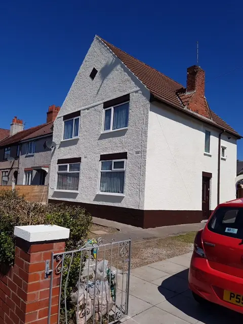 Masonry after cleaning and treatment
