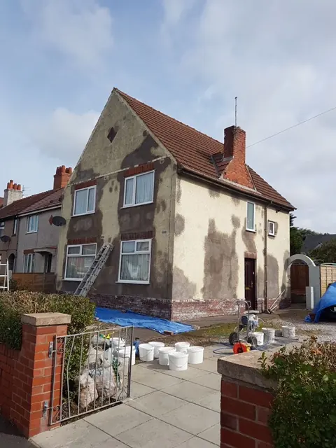 Masonry before treatment