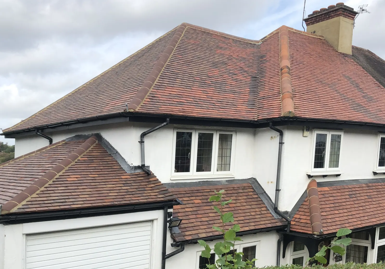 The same roof after cleaning and treatment