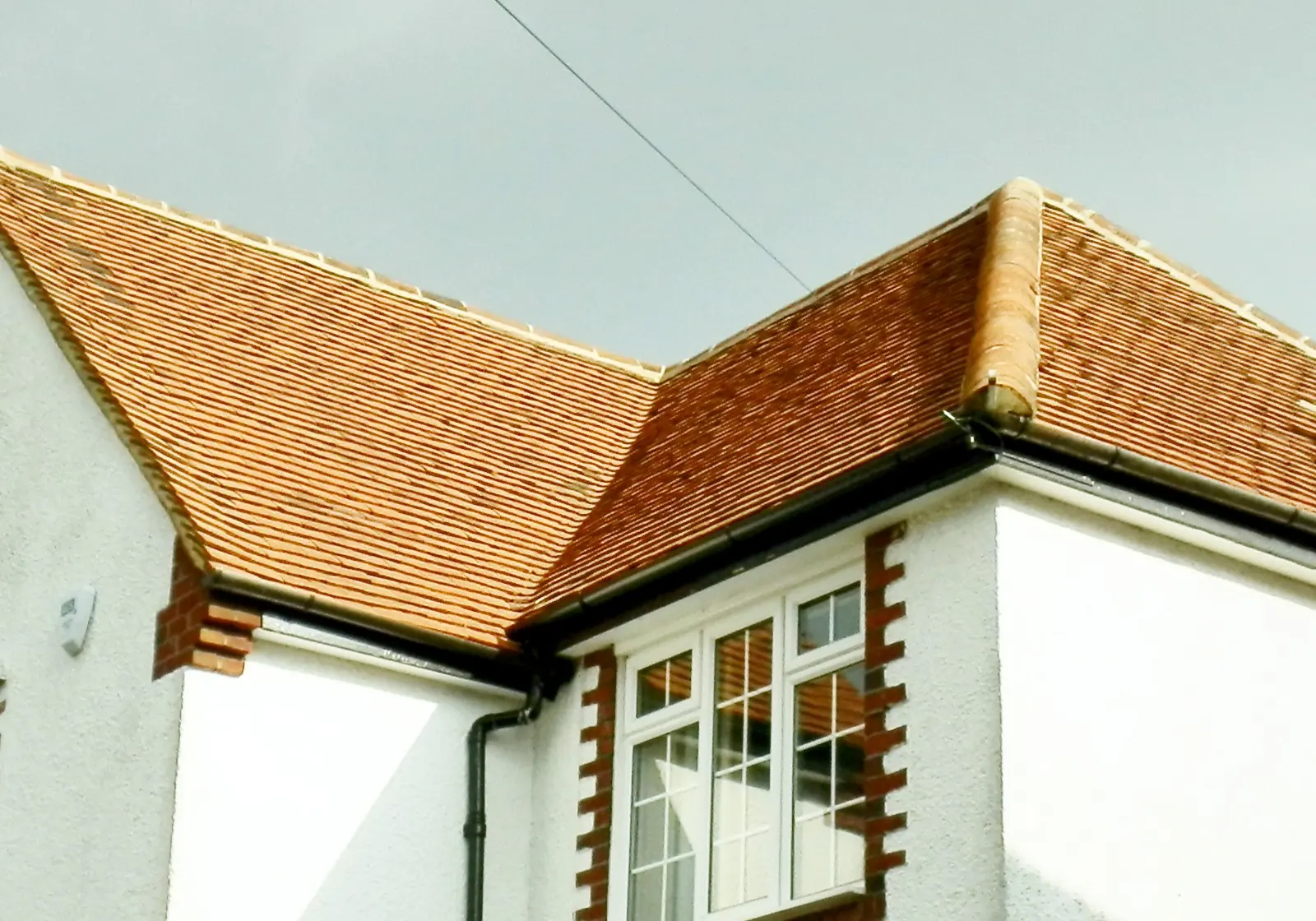 The same gable after cleaning and treatment